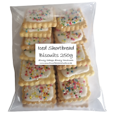 Handmade Iced 100's & 1000's Shortbread Biscuits 250g
